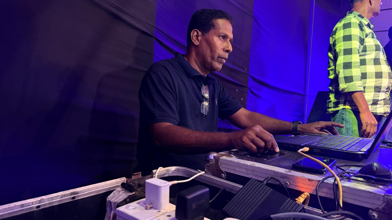 Clarance Tissera - professional lighting engineer at work